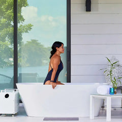 1-Person Oval Ice Bath with Chiller – Cold Plunge Therapy Tub