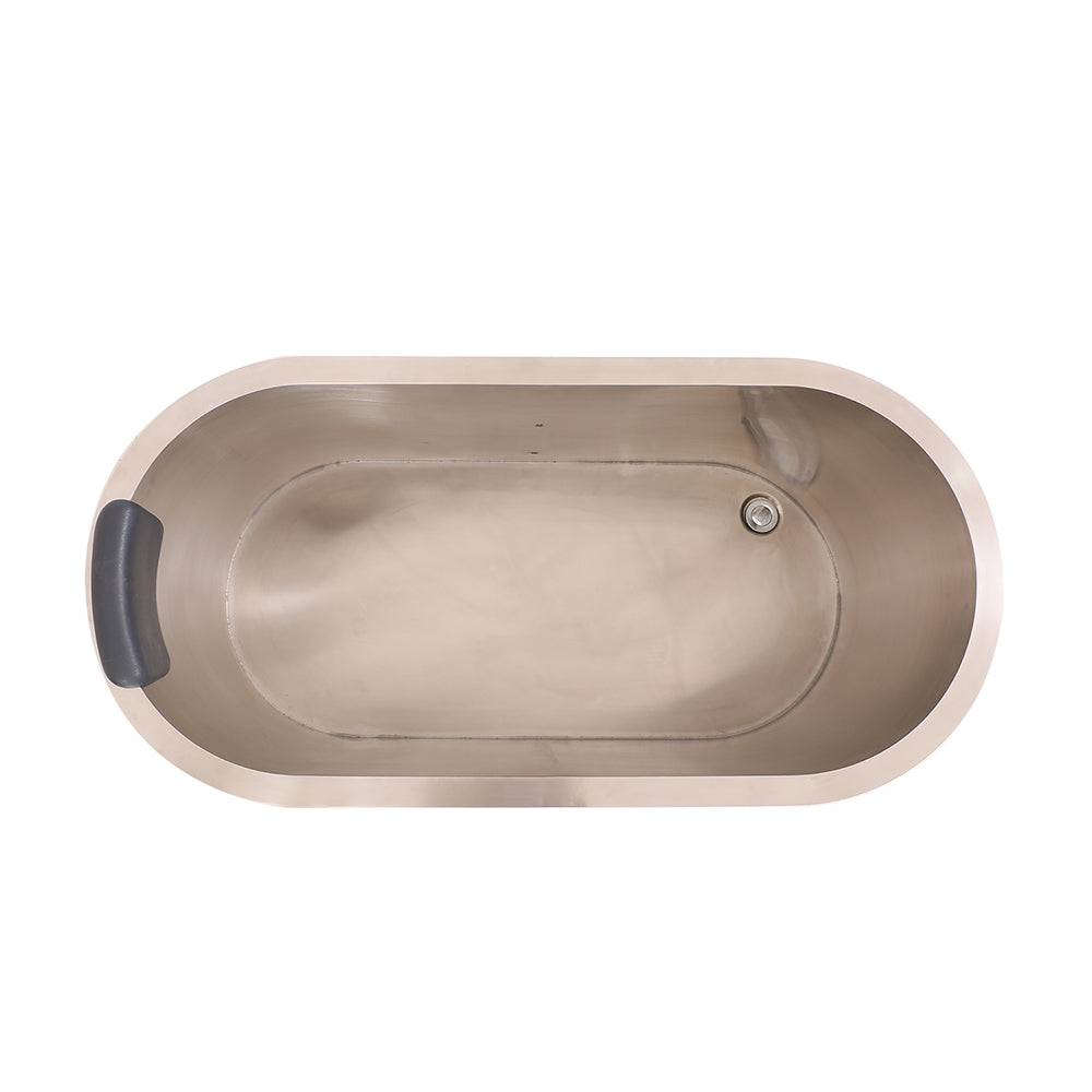 U-Shaped Red Cedar Ice Bath Tub – Ergonomic Cold Plunge Spa Barrel