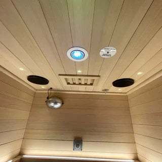 1 Person Hemlock Indoor Far Infrared Sauna with LED Star Lights and Digital Control Panel