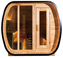 EW-4 Series Square Infrared Sauna – Carbonized Spruce Wood | Home Wellness & Relaxation
