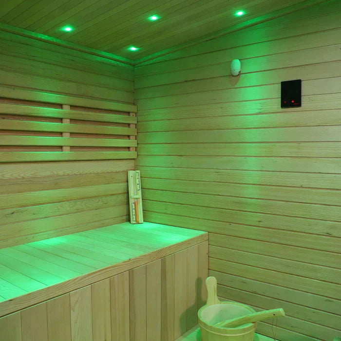 Outdoor Black Square Steam Sauna – 5 to 6 Person Canadian Hemlock