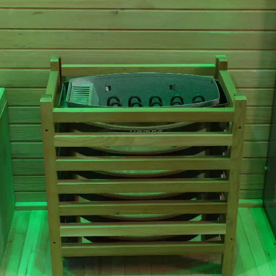 Outdoor Black Square Steam Sauna – 5 to 6 Person Canadian Hemlock
