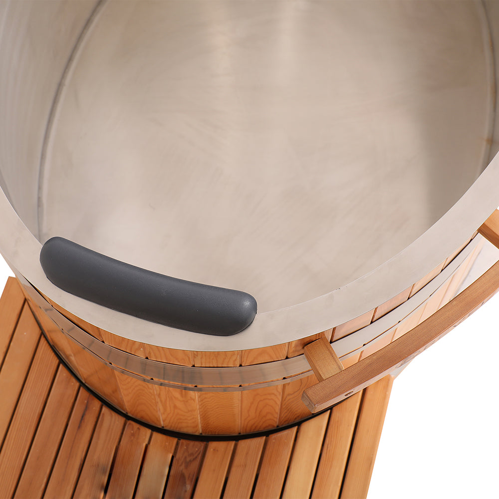Premium Red Cedar Oval Ice Bath Tub – Cold Plunge Spa for Recovery & Wellness