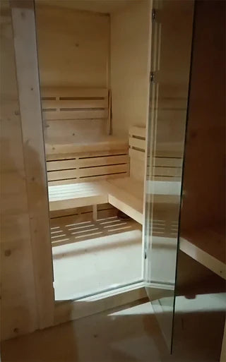 6-Person Square Luxury Outdoor Sauna with Private Changing Room – Premium Backyard Wellness