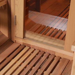 6 Person Outdoor Traditional Cedar Barrel Sauna with 6kW Electric Stove