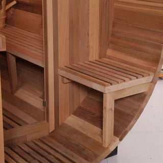 6 Person Outdoor Traditional Cedar Barrel Sauna with 6kW Electric Stove