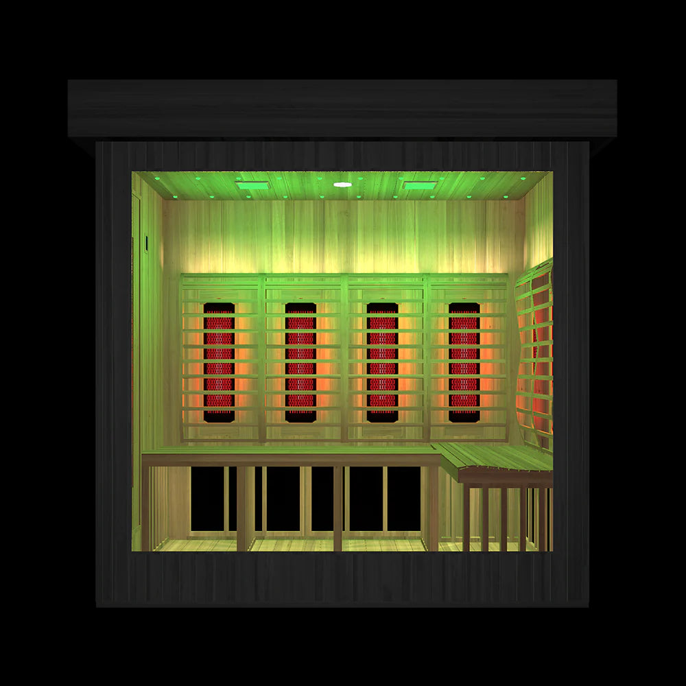 Luxury Outdoor Full-Spectrum Infrared Sauna for 3–5 Persons – Red Cedar