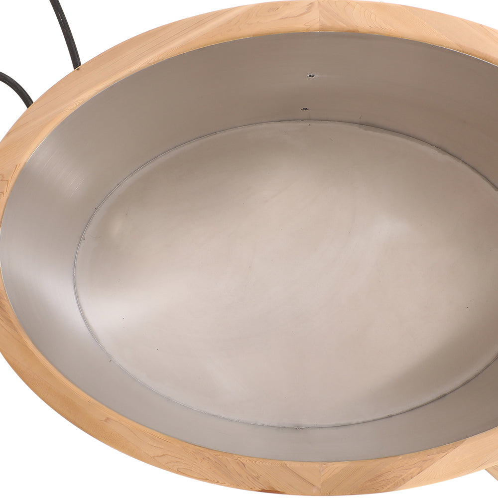 Double Capacity Oval Red Cedar Ice Bath Tub – Dual Person Cold Plunge Spa
