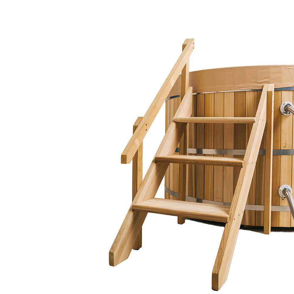 External Oven Heated Wooden Hot Tub – Traditional Outdoor Spa