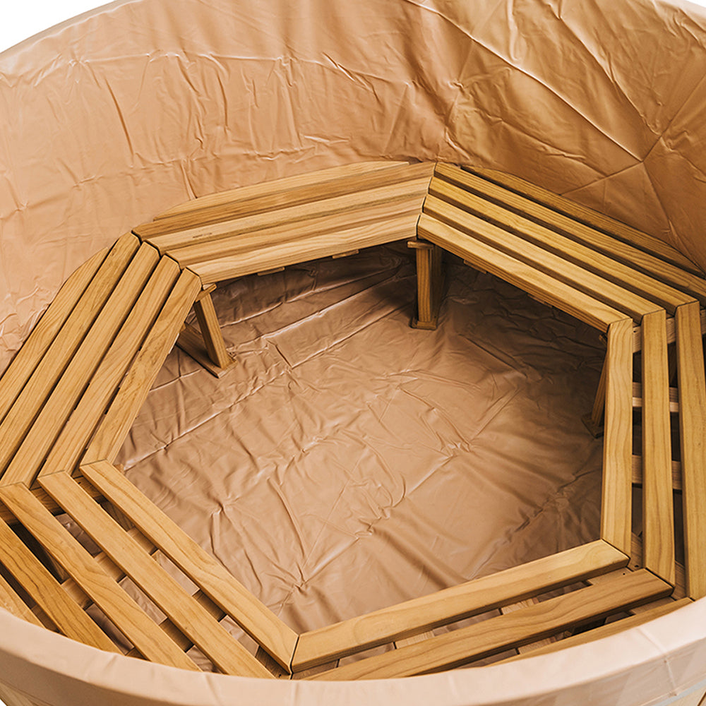 External Oven Heated Wooden Hot Tub – Traditional Outdoor Spa