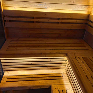 New 4-6 Person Black Square Premium Thermo Spruce Outdoor Sauna Cabin