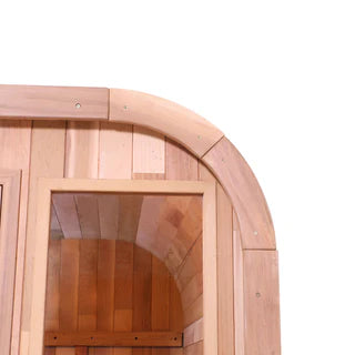 Patchwork Red Cedar Outdoor Square Sauna – Traditional Steam Kit