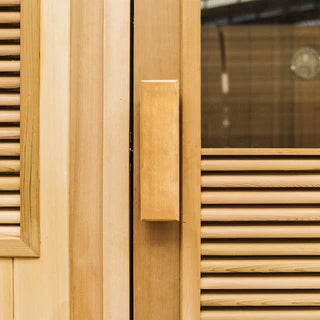 Red Cedar Grid Square Sauna – Modern Design Meets Traditional Wellness