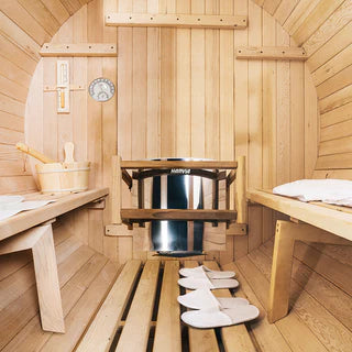 Red Cedar Grid Square Sauna – Modern Design Meets Traditional Wellness