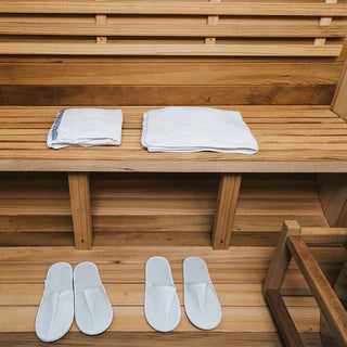 Red Cedar Grid Square Sauna – Modern Design Meets Traditional Wellness