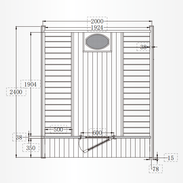 EW-3 Square Infrared Sauna – Carbonized Spruce Wood | Home & Indoor Wellness